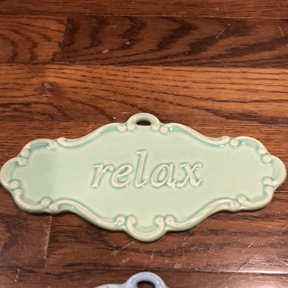 Lot of 3 2004 ASP- Ceramic Wall Signs Positive Affirmation Dream- Relax, create - Picture 2 of 5